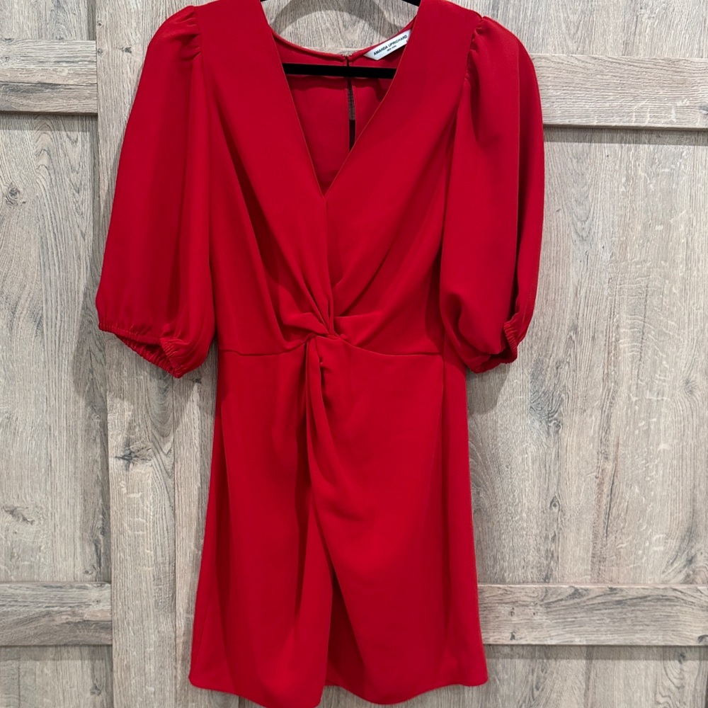 Amanda Uprichard Bold Red Mini Dress